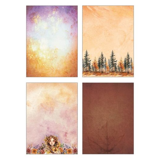 Kreativní blok Studio Light Mixed Paper Pad, A5, 42 l. - Přívětivý podzim