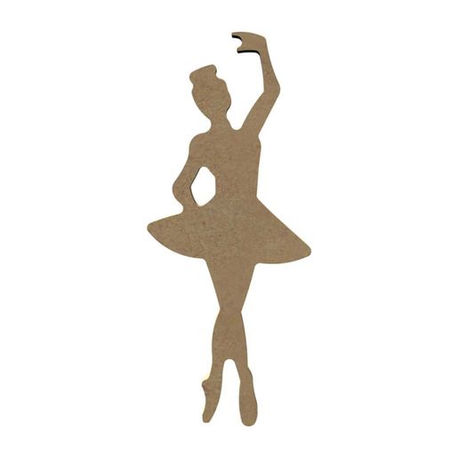 Dřevěný výřez k dekoraci Gomille, 6x17 cm - Balerína