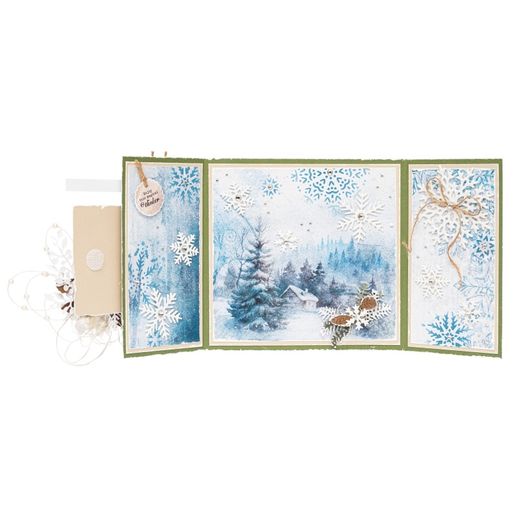 Blok s papírovými výseky Studio Light "Winter Wonderland", A5, 20 l. - Zima se zvířátky