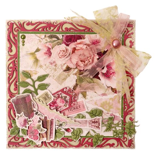 Samolepicí perličky Studio Light, 240 ks - květinové odstíny