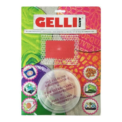 Gelli plate - gelová podložka pro tisk, sada 3" - kruh