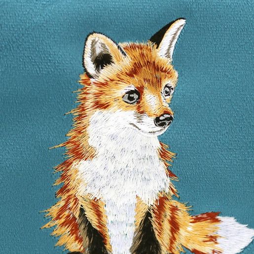 Vyšívaná kosmetická taška Wrendale Designs "Daydreamer", velká - Liška