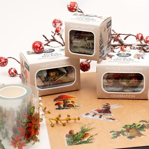 Průhledné samolepky Studio Light "Fairy Christmas" - Vánoce s vílami