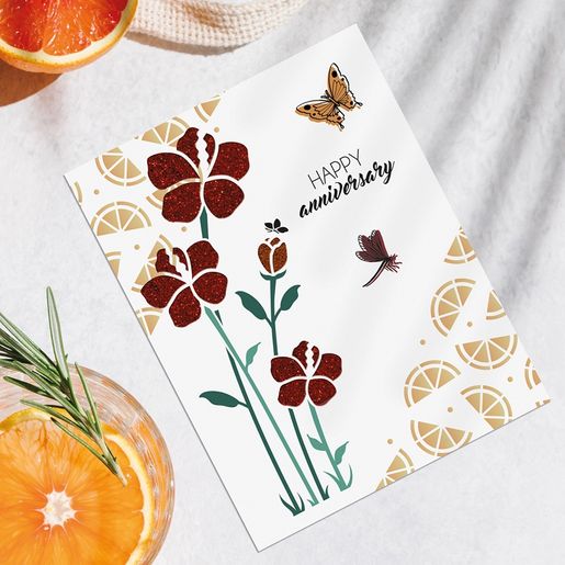 Šablony Aladine, 2 ks - Lilie a ibišek