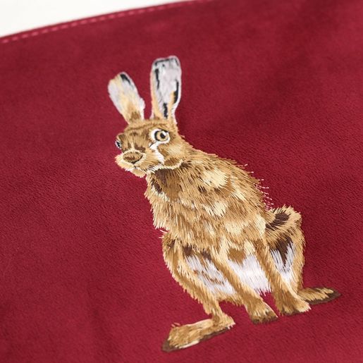 Vyšívaná kosmetická taška Wrendale Designs "Golden Hour" - Zajíc