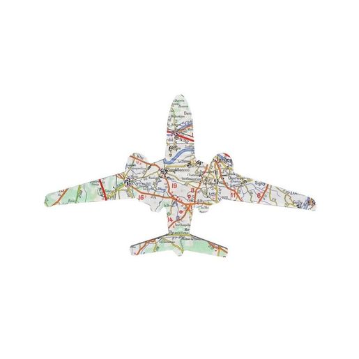 Dřevěný výřez k dekoraci Gomille, 18x11 cm - Letadlo