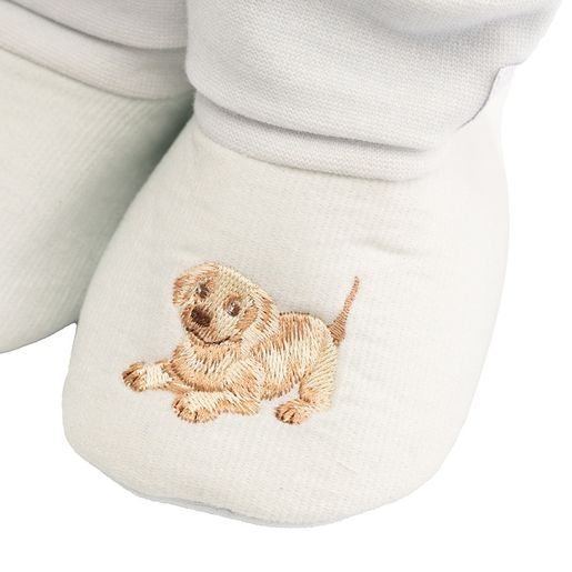 Boty pro miminko Wrendale Designs "Little Paws", 0-3 měs. - Štěňátka