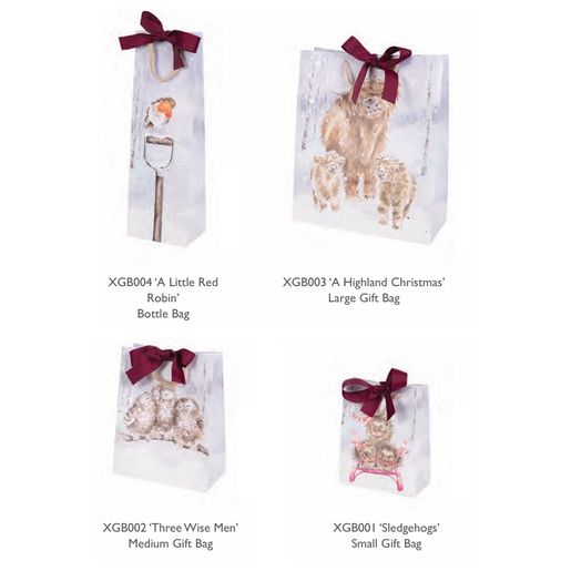 Dárková taška Wrendale Designs "Sledgehogs", malá - Ježci