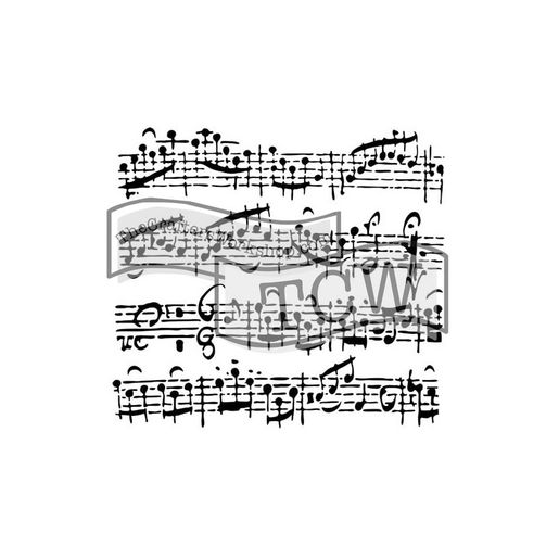 Šablona TCW 6"x6 Sheet Music, mini