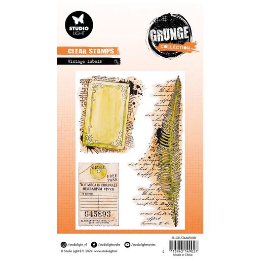 Gelová razítka Studio Light "Grunge", 3 ks - Vintage vstupenky