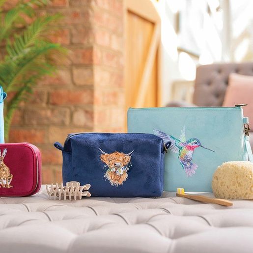 Vyšívaná kosmetická taška Wrendale Designs "Wisteria Wishes" - Kolibřík