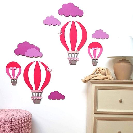 Dřevěný výřez k dekoraci Gomille, 15 cm - Balón