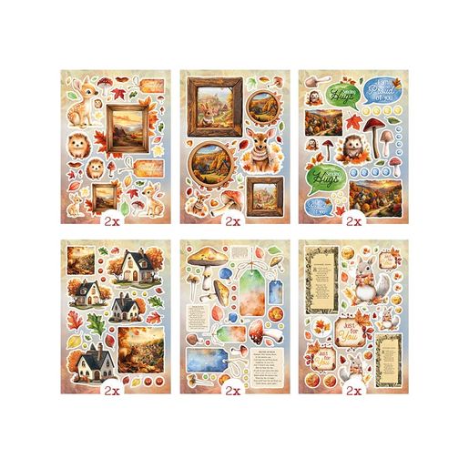 Blok s papírovými výseky Studio Light "Charming Autumn", A5, 20 l. - Líbezný podzim