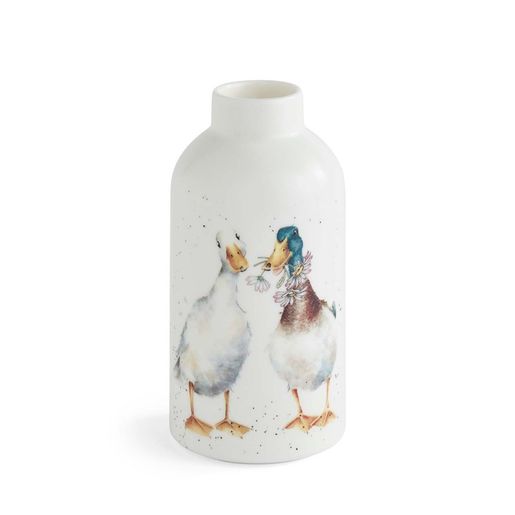 Porcelánové vázy Wrendale Designs, 3 ks - Střízlík, kachny, oslík