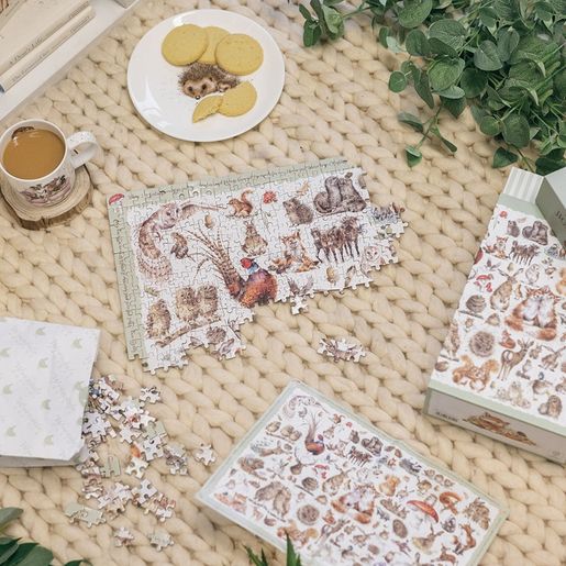 Puzzle Wrendale Designs "Country Set", 1000 dílků - Lesní zvířátka