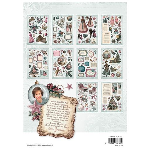 Blok s papírovými výseky Studio Light "Christmas Blush", A5, 20 l. - Vánoce z pohádky