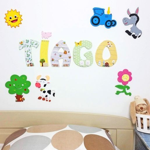 Dřevěný výřez k dekoraci Gomille, 15 cm - Abeceda - VYBERTE PÍSMENO