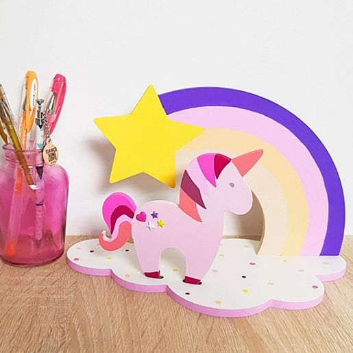 Kreativní dřevěná sada k dotvoření Gomille - Jednorožec