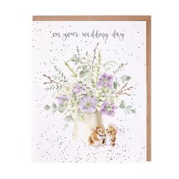 Svatební přání Wrendale Designs "Squeakhearts" - Myšky