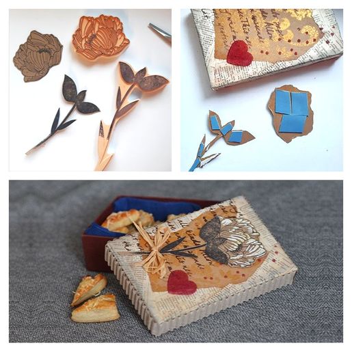 Dekorační razítka Aladine Stampo Decor, 8 ks - Kytičky