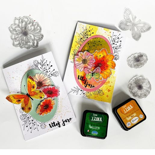 Gelová razítka Studio Light "Blooming Butterfly", 7 ks - Narozeninový motýl