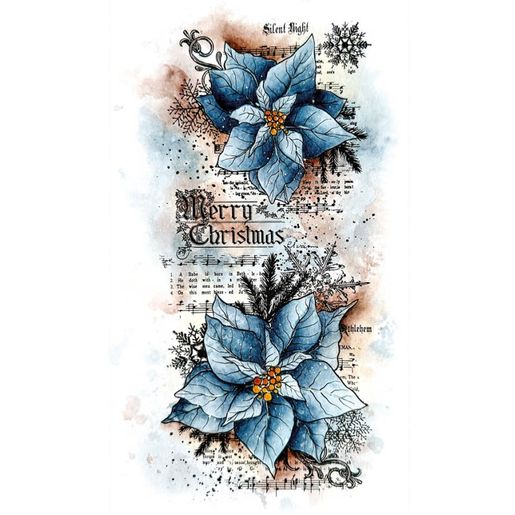 Gelové razítko Studio Light "Vintage Christmas", 8,7x19,1 cm - Vánoční hvězdy