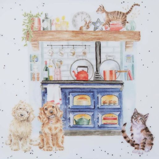 Sada podnosu a hrnků Wrendale Designs - Mazlíčci v kuchyni