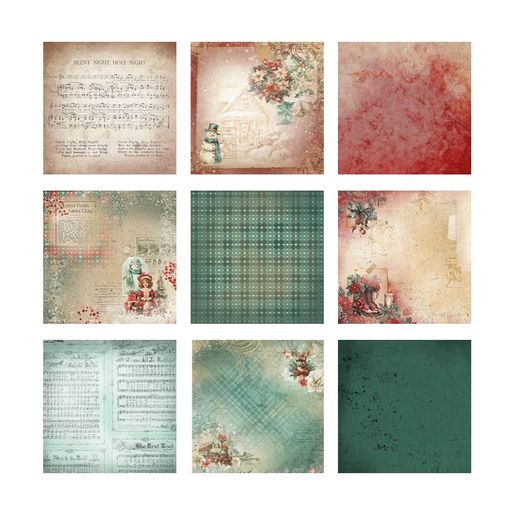 Blok podkladových papírů Studio Light "Festive Nostalgia", 20,3x20,3 cm, 36 l.