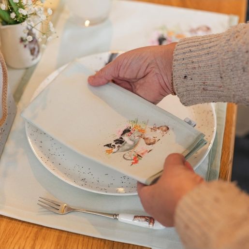 Látkové ubrousky Wrendale Designs "Garden Friends", 4 ks - Zahradní zvířátka