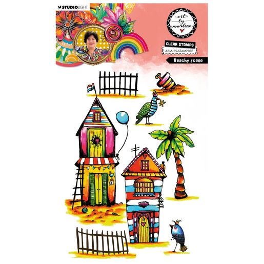 Gelová razítka Studio Light "25“, 8 ks - Na pláži