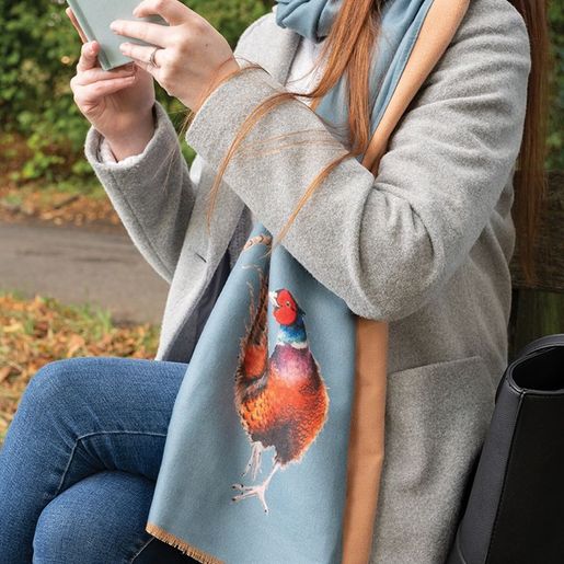 Zimní šála Wrendale Designs "Country Colours" - Bažant