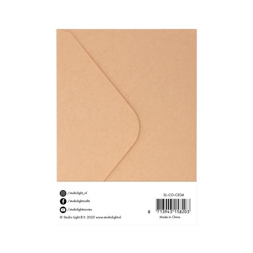 Přání a obálky Studio Light, A6, 10 ks - kraftové