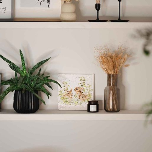 Obraz Wrendale Designs "Spring Hares", 20x20 cm - Zajíci