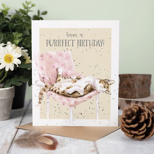 Narozeninové přání Wrendale Designs "Tabby Birthday" - Kočka