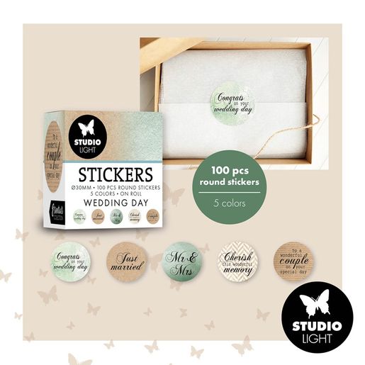 Samolepky Studio Light, 100 ks - Svatba