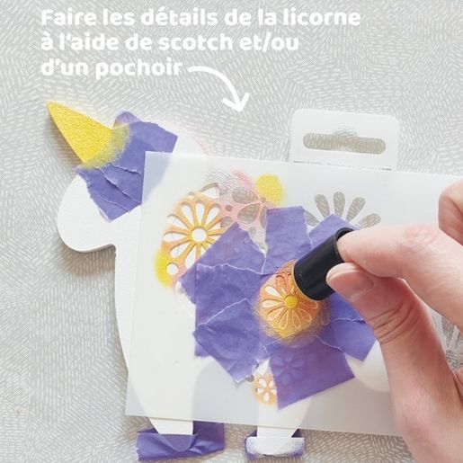 Dřevěný výřez k dekoraci Gomille, 15x14 cm - Jednorožec