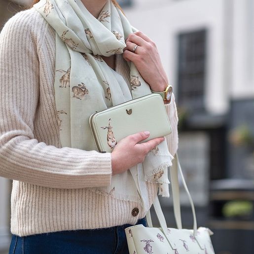 Peněženka Wrendale Designs "Hare-Brained", velká - Zajíc