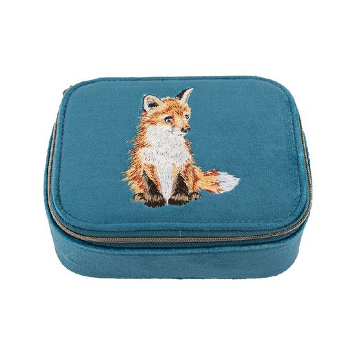 Vyšívané cestovní pouzdro na šperky Wrendale Designs "Daydreamer" - Liška