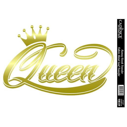 Nažehlovací nálepka Cadence, 21x30 cm, zlatá - Queen