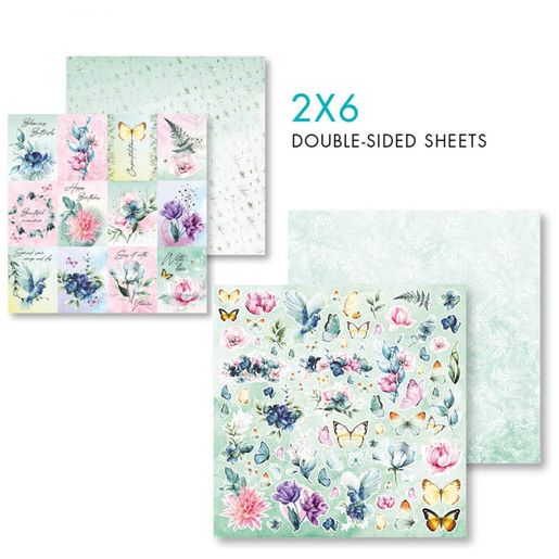 Scrapbooková sada Studio Light "Blooming Butterfly", 30,5x30,5 cm, 12 l.