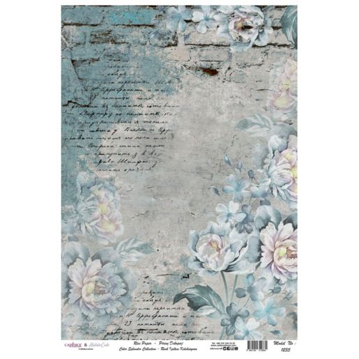 Rýžový papír Cadence - Bledé květiny - VYBERTE VELIKOST