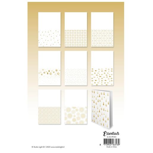 Základy na vánoční přání Studio Light, A6, 24 l. - Zlaté vzory