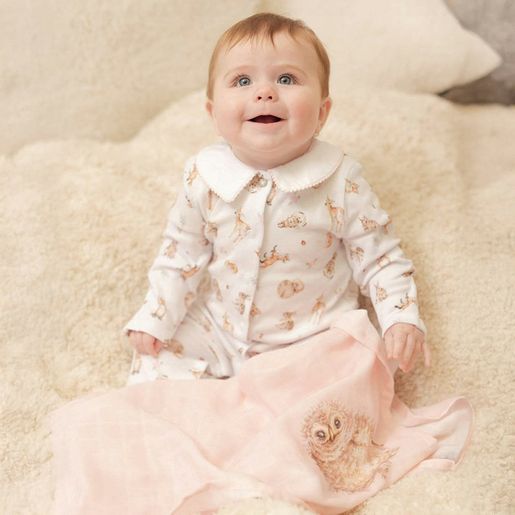 Mušelínové plenky Wrendale Designs "Little Forest", 2 ks - Lesní zvířátka