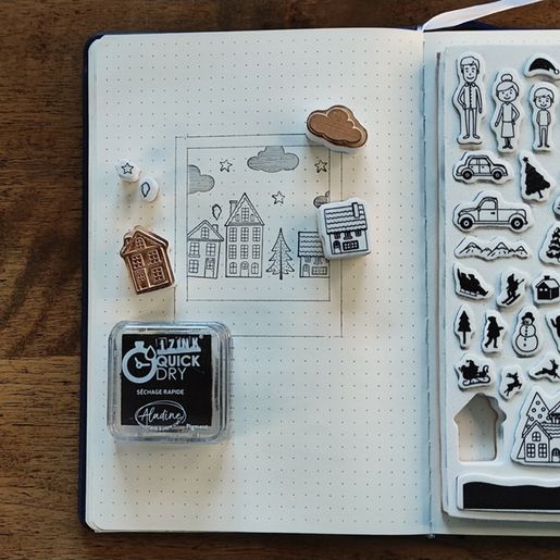 Razítka Aladine Cutie Stamps, 67 ks - Vánoční nálada