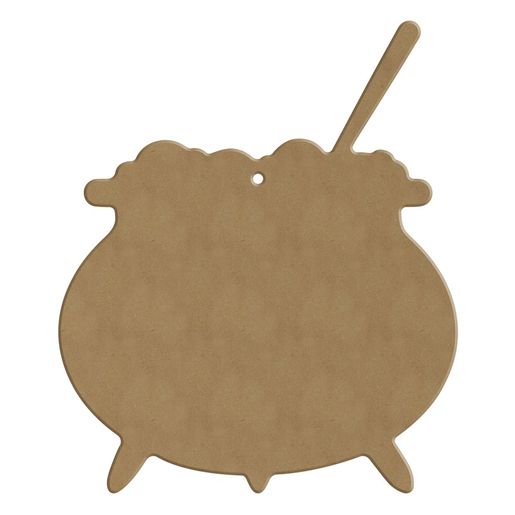 Dřevěný výřez k dekoraci Gomille, závěsný, 16x19 cm - Kotlík, velký