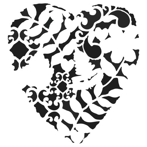 Šablona TCW - Heart Fern - VYBERTE VELIKOST