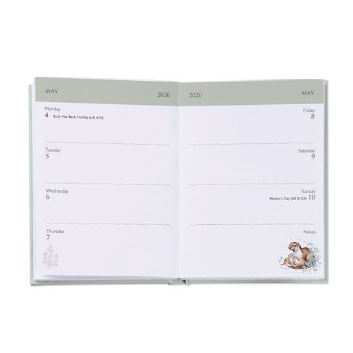 Týdenní diář 2026 Wrendale Designs, A6 - Oslík