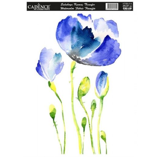 Transferový obrázek na textil Cadence, 25x35 cm - Vlčí máky