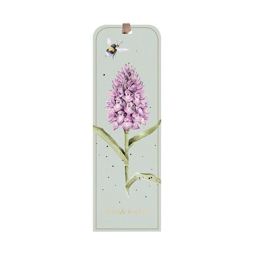 Záložka do knihy Wrendale Designs "Marsh Orchid" - Prstnatec a včelka