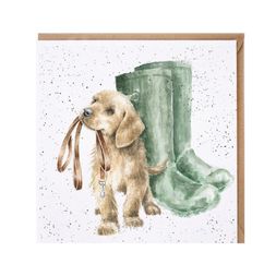 Přání Wrendale Designs "Hopeful", 15x15 cm - Labrador